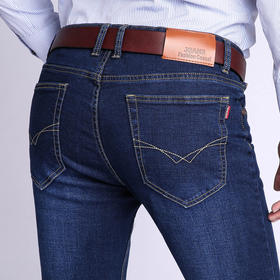 【服饰鞋包】秋季新款男式牛仔裤 弹力直筒商务修身型 男士时尚牛仔长裤子