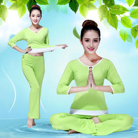 【运动服】春夏款健身瑜伽服套装 女士七分袖莫代尔运动服