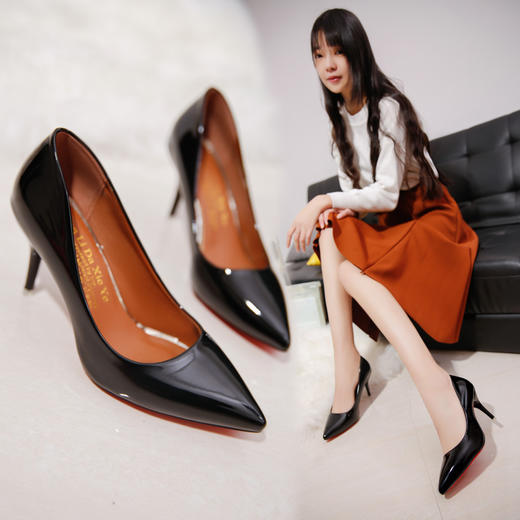 【服饰鞋包】春季新款尖头细跟高跟鞋欧美性感浅口单鞋女高跟女鞋 商品图0