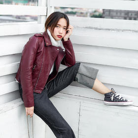【皮衣】秋冬韩版东大门 皮夹克潮流女装皮衣女短款修身PU皮外套