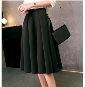 【百褶裙女】新款韩版秋冬半身裙女高腰大摆A字裙中长伞裙显瘦百褶裙