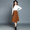 【服饰鞋包】秋冬爆款A字裙毛呢半身裙不规则韩版中长裙武汉 商品缩略图0