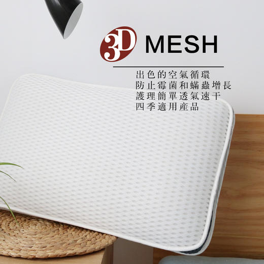 【枕芯】纯3D枕头夏季长方形成人防虫防螨可水洗透气网眼3d枕芯 商品图0