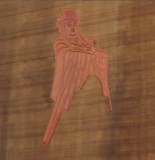 朱砂红印妈祖宝相-雕版 商品图0