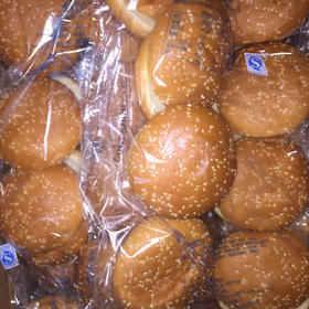 汉堡原料曼可顿圆型汉堡胚面包皮  10只装