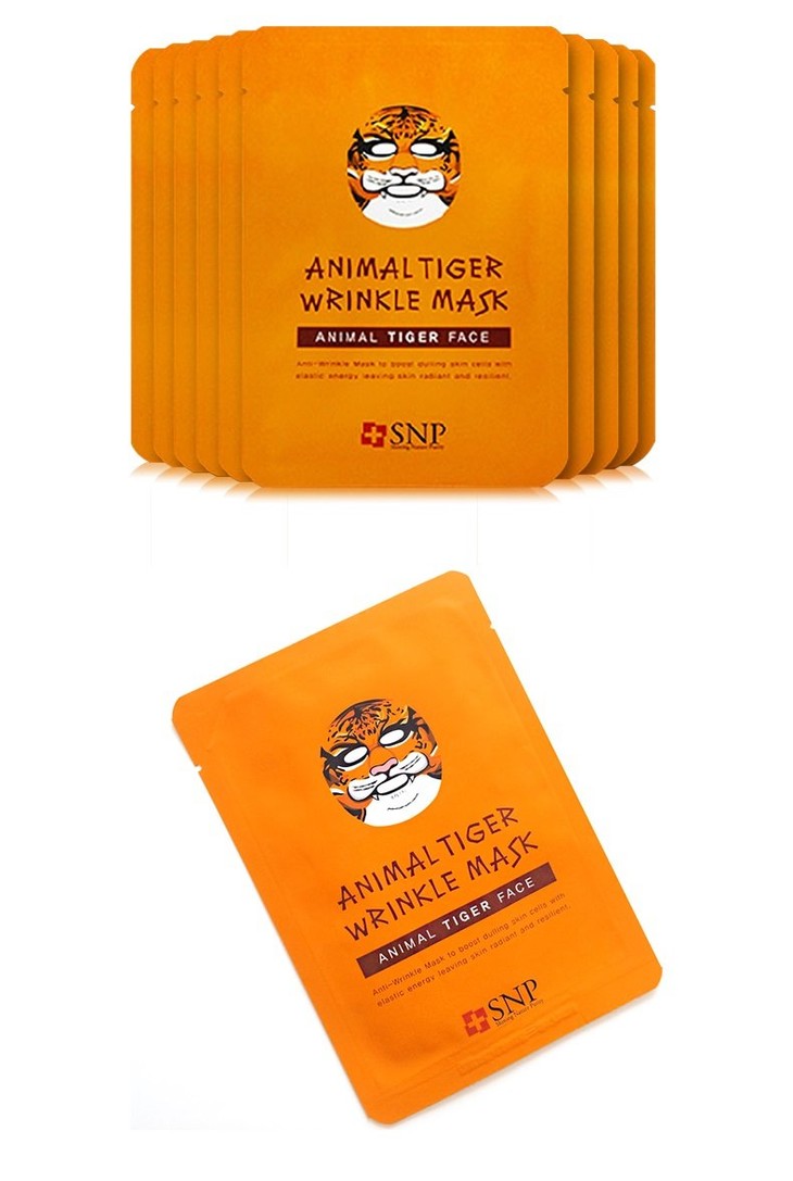 韩国snp斯内普虎形抗皱面膜10片