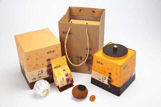 2016年和颐（易武古树）二红柑方罐礼盒装250g 商品图1