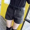 【服饰鞋包】秋冬韩版外穿格子毛呢A字短裤显瘦新款大码靴裤女短款呢子裤 商品缩略图0