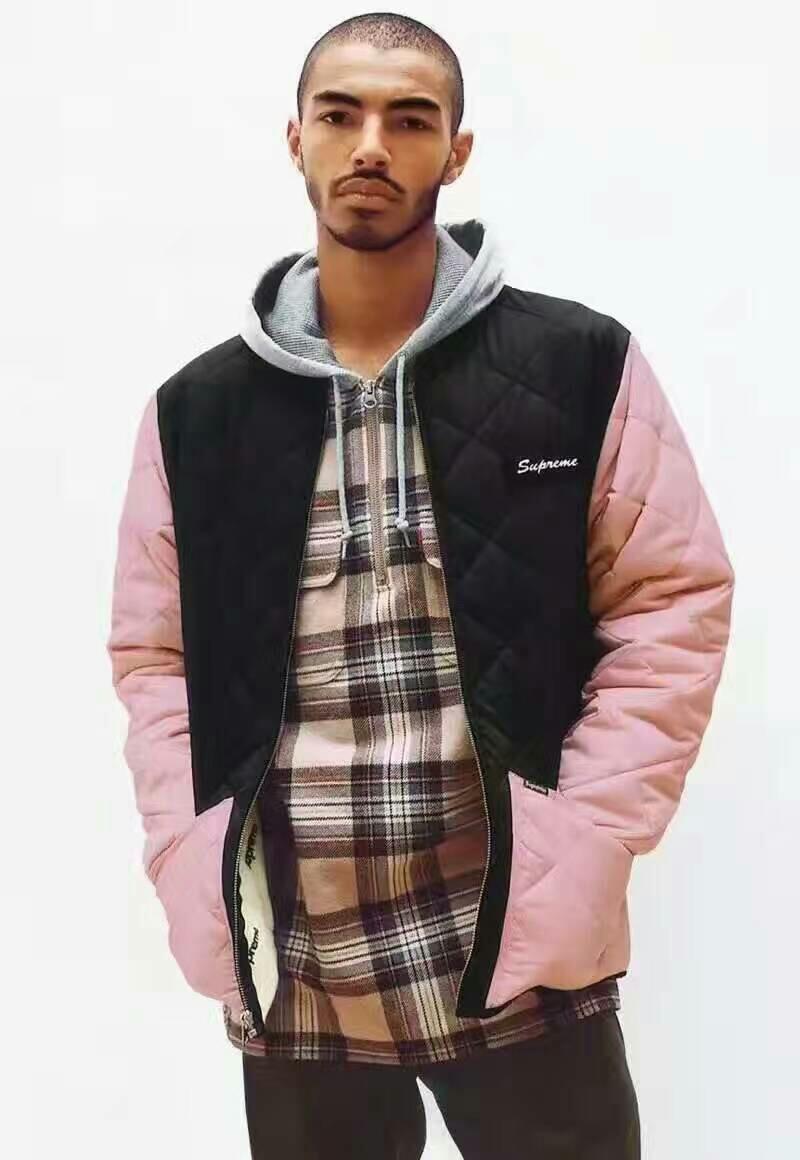 supreme棉球棉衣,黑色粉色橘色 .