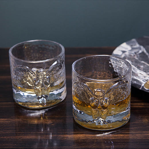 稀奇艺术玻璃杯男士威士忌杯天使浮雕whisky杯搭配精美礼物包装