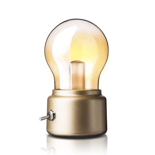 【为思礼】灯泡灯 复古英伦 创意怀旧 USB充电 床头台灯 氛围灯 小夜灯 商品图4