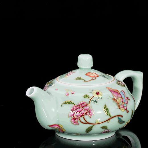 豆青/天青珐琅彩折枝柿壶 商品图1