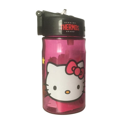 美国原装THERMOS膳魔师 迪士尼hello kitty 卡通儿童防漏杯吸管水杯355ml 商品图0