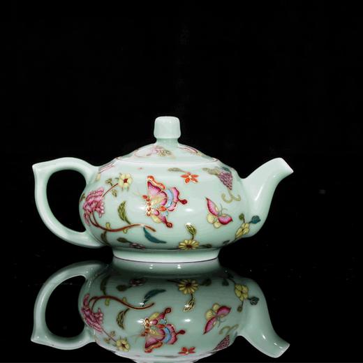 豆青/天青珐琅彩折枝柿壶 商品图2