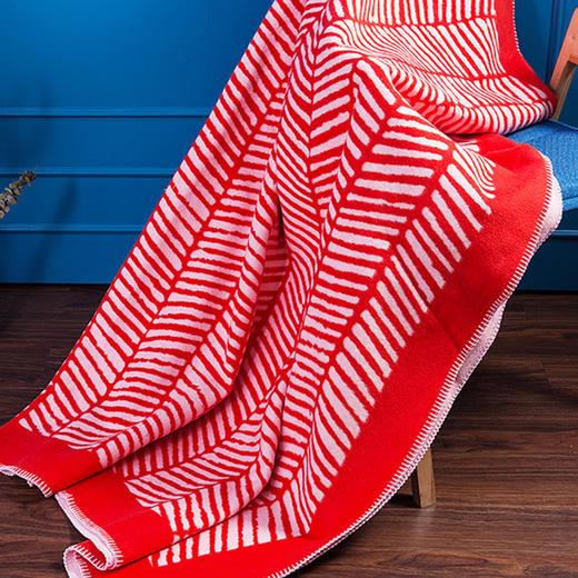【买两套床品赠一条毛毯】【哇物】wowu Salmon 鲑鱼毯 双面设计 北欧风格毯子 商品图5