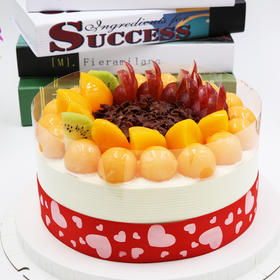 水果栗园-栗子红豆蓝莓生日蛋糕