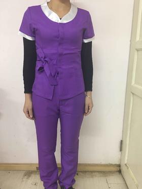 【特价】工作服 美容师服 1062紫色套装【不退不换】