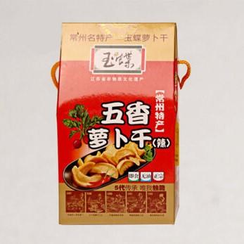 常州玉蝶萝卜干特产玉蝶萝卜干五香萝卜干辣味300g礼盒装 商品图0
