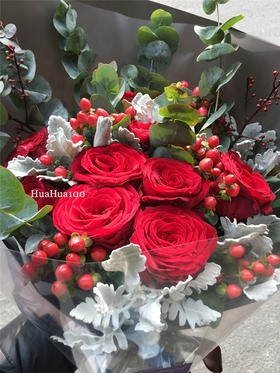 全城热恋--11朵红拂玫瑰花束（提前预定哦~）