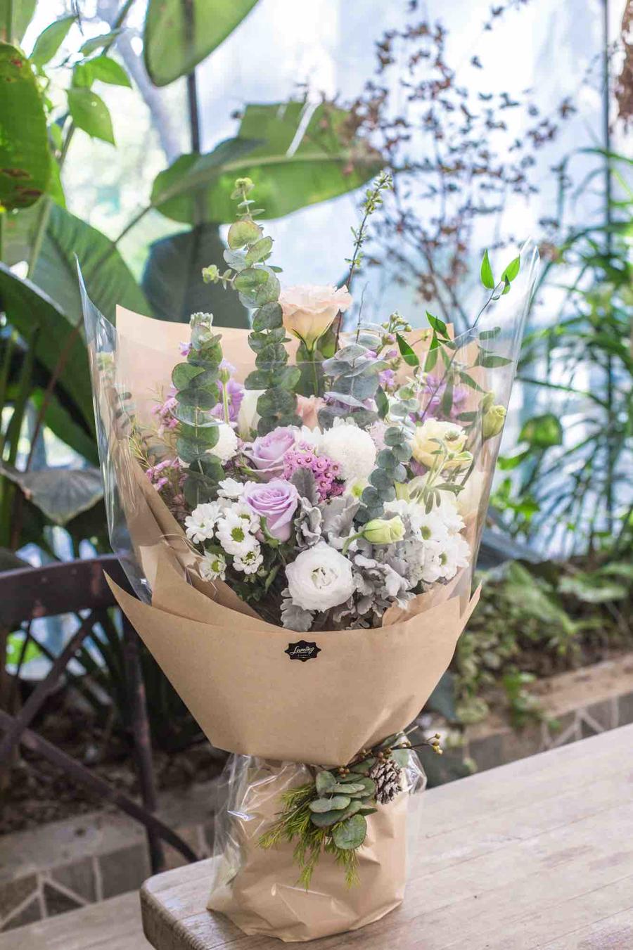 韩式单面小清新花束