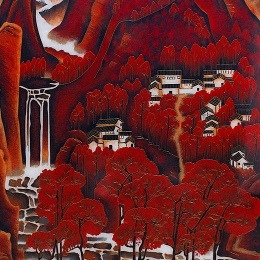 国宝景泰蓝珐琅画《万山红遍》 商品图1