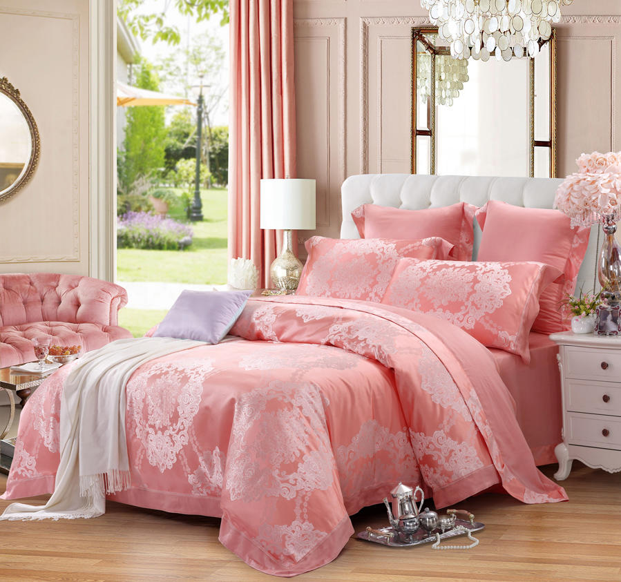 百丽丝家纺 卡兰娜 高精密色织大提花六件套 婚庆套件 专柜正品 2017