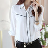 【服饰鞋包】秋装新款女装韩版宽松雪纺衬衫女长袖上衣职业装白色 商品缩略图0