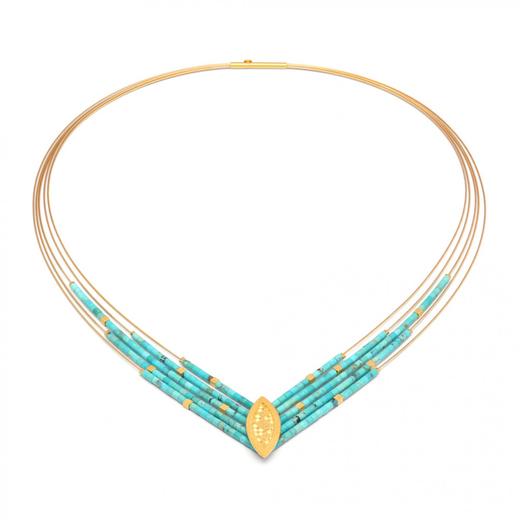 北京仓｜BERND WOLF-Valesa-蓝色绿松石 项链［德国设计师］ 商品图0