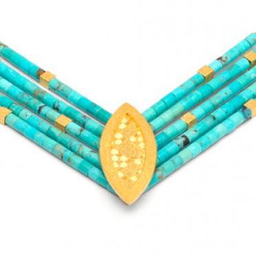 北京仓｜BERND WOLF-Valesa-蓝色绿松石 项链［德国设计师］ 商品图1