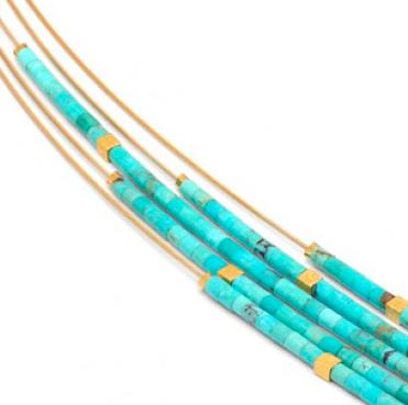 北京仓｜BERND WOLF-Valesa-蓝色绿松石 项链［德国设计师］ 商品图2