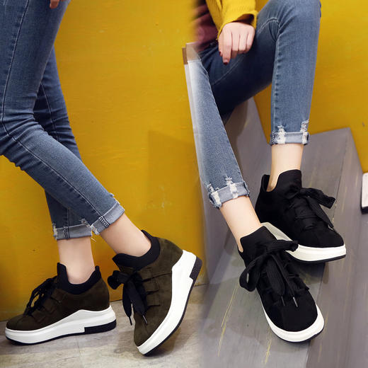 【运动鞋】新款冬季运动鞋跑步鞋 防水平底厚底 百搭休闲系带春款女鞋 商品图0