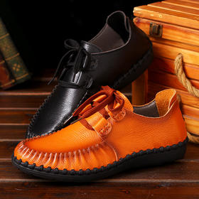 【服饰鞋包】新品男鞋春款休闲鞋男 缝制透气头层牛皮单鞋男