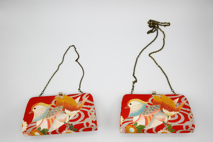 幸福如意安康的丝绸画缋包