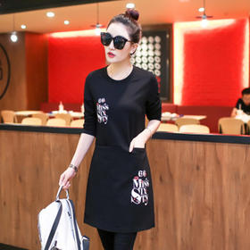 【服饰鞋包】宽松T恤女长袖中长款秋衣百搭外穿春秋装纯棉女士包臀打底衫