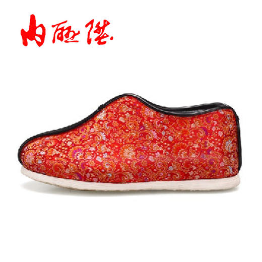 内联升童鞋手工单鞋千层底织锦安棉羊毛毡棉鞋5291C 商品图0