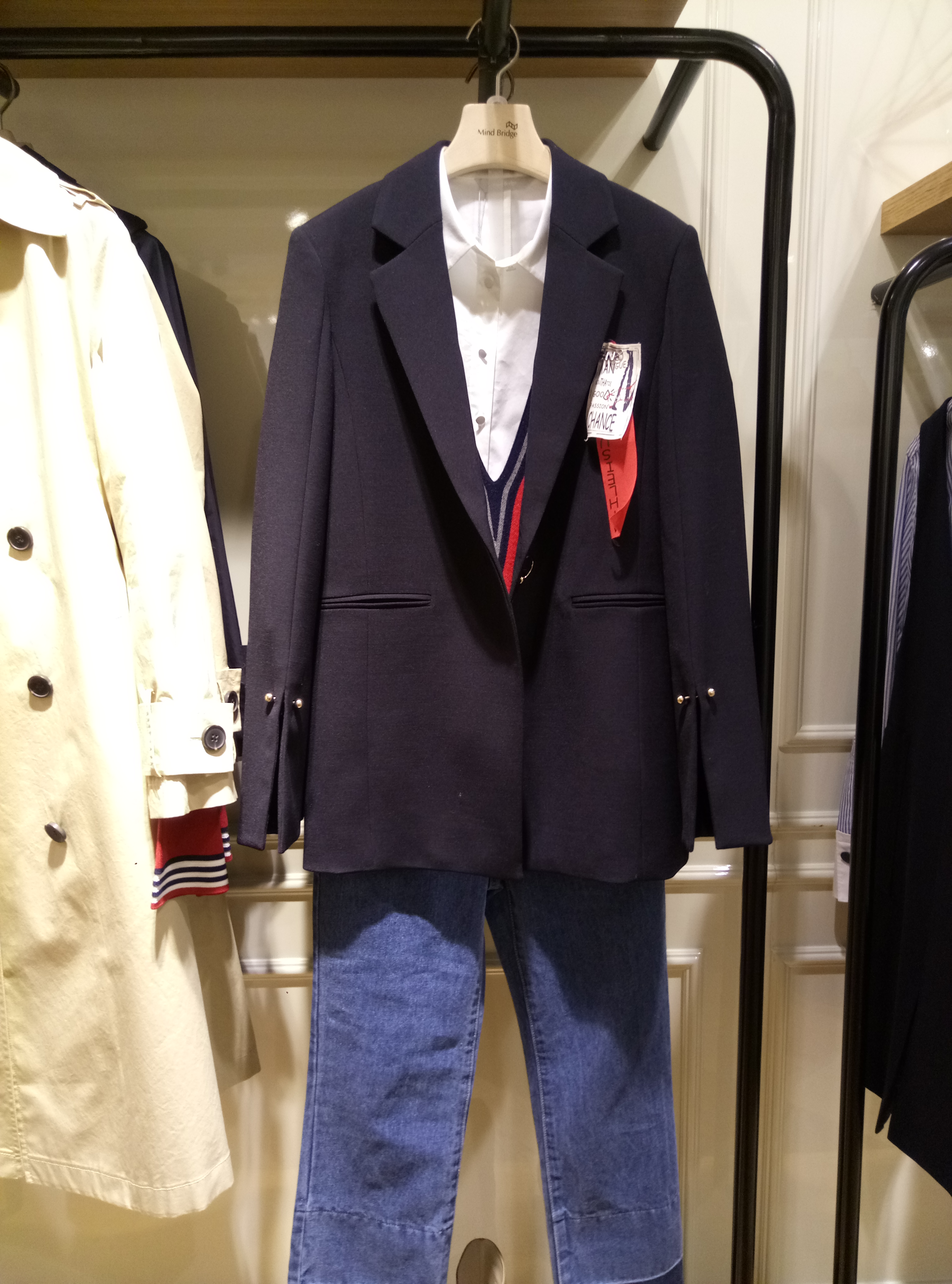 常州泰富百货四楼mindbridge2017年春季新款韩版时尚休闲女士西装mrj