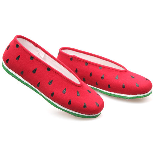 内联升情侣鞋男女同款手工单鞋千层底七夕情侣彩色手绘西瓜小元口布鞋QL1 商品图2