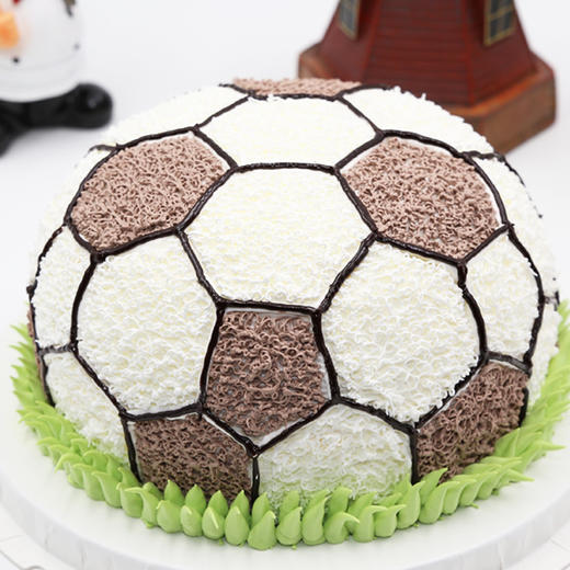 足球，加油-栗子味奶油红豆蓝莓生日蛋糕 商品图0