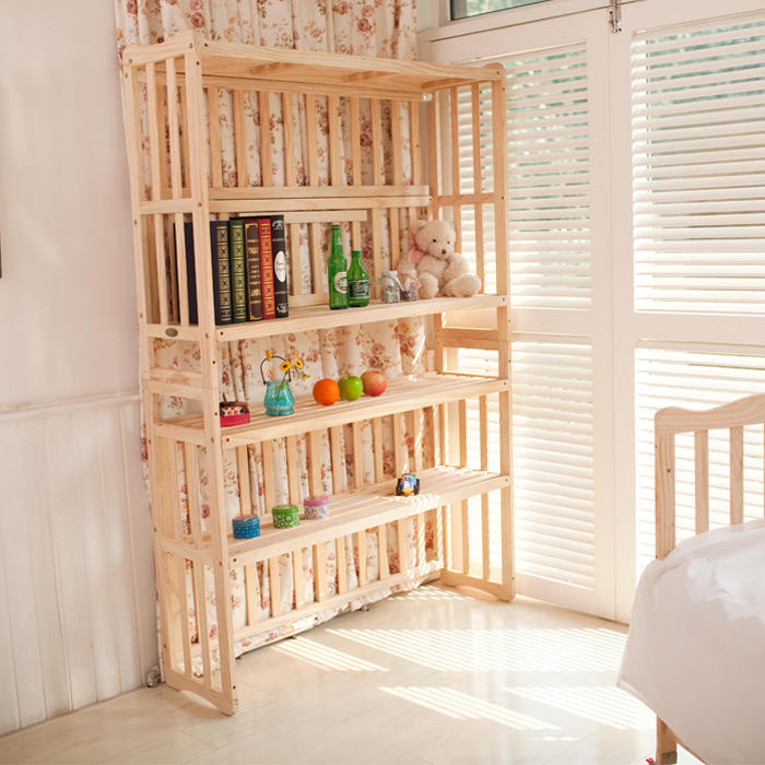小熊恩迪nd27多功能实木婴儿床 新西兰进口松木 轻松变书柜