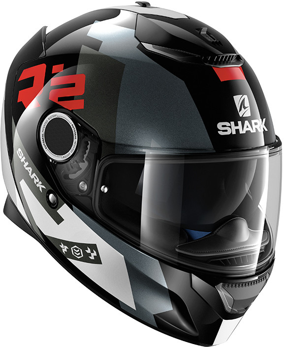 现货sharkspartan斯巴达2017款双镜片头盔apicskra