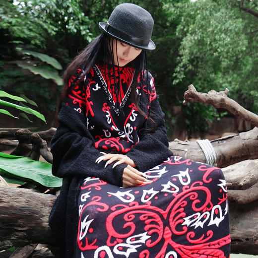 雅致旖旎长款针织花裙 |  杨老师同款 |  袖型可选：长袖短袖 | 现货加急发 商品图1