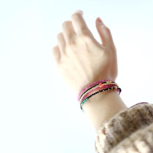 金灿灿配珠寓意六六大顺大吉细小系列手链 商品图1