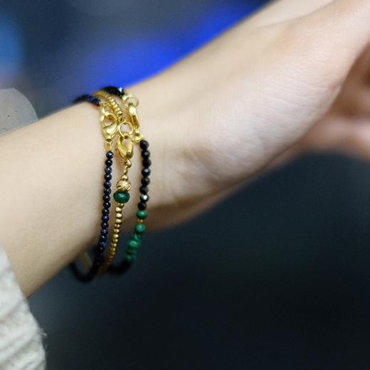 金灿灿配珠寓意六六大顺大吉细小系列手链 商品图4