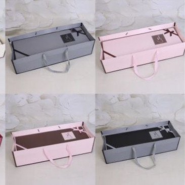 随机颜色长方礼盒手提袋