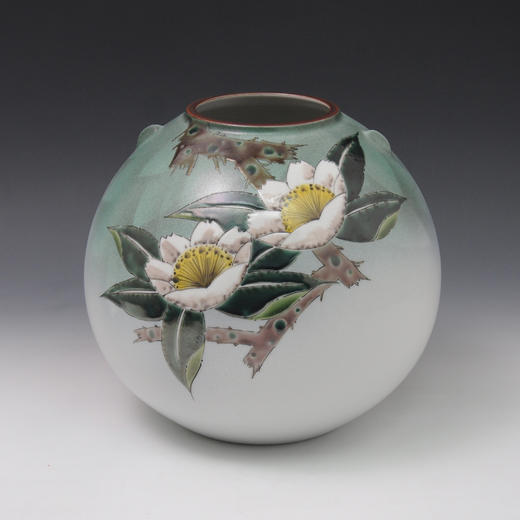 日本九谷烧花瓶新款古老手工艺彩绘瓷器