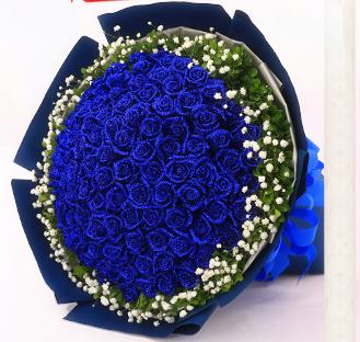 玫瑰与星空-蓝色妖姬玫瑰-全国鲜花速递同城鲜花店配送生日花北京上海杭州广州深圳订花送花 商品图1