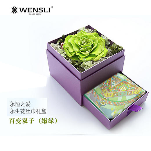 （永久下架）【爱的幸运星】万事利永生花星座丝巾礼盒  美丽彩十二星座大方巾 商品图2