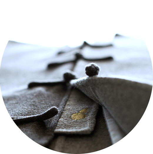 子皿三石 设计师原创 新中式男装 大吉大利系列 双面羊毛开襟外套 商品图3