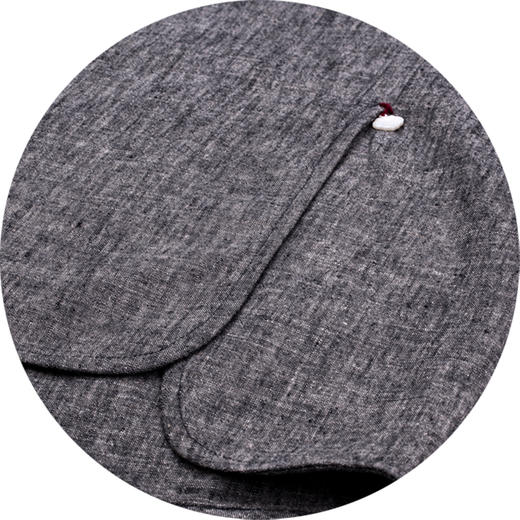 子皿三石 设计师原创 新中式男装 如意V领色织罩衫 商品图5