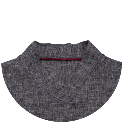 子皿三石 设计师原创 新中式男装 如意V领色织罩衫 商品图4